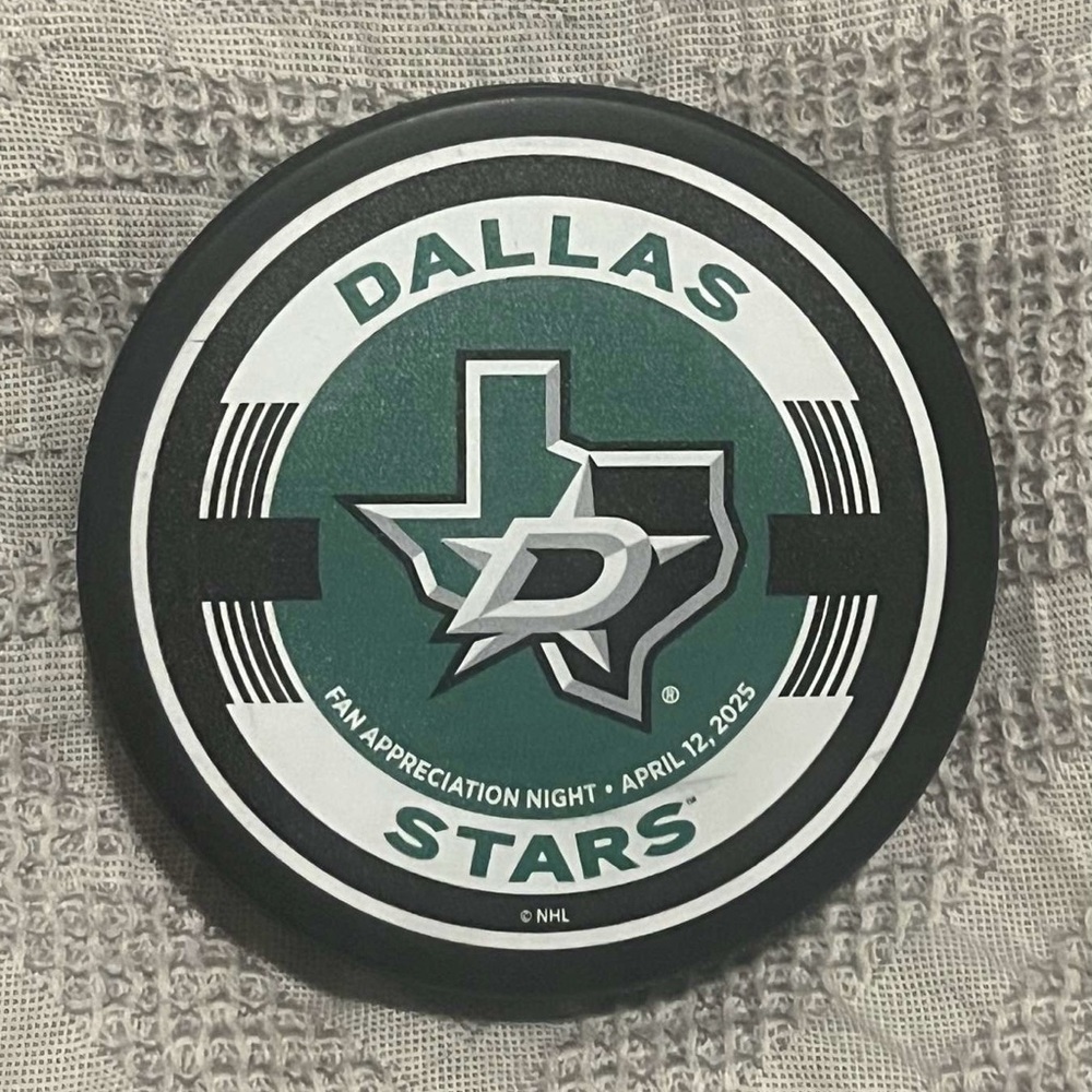 Dallas Stars NHL Fan Appreciation Night Hockey Puck April 12 2025